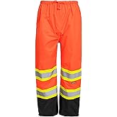 JORESTECH Hi-Visibility Waterproof Safety Rain Pants with Reflective Stripes, ANSI/ISEA 107-2020 Compliant