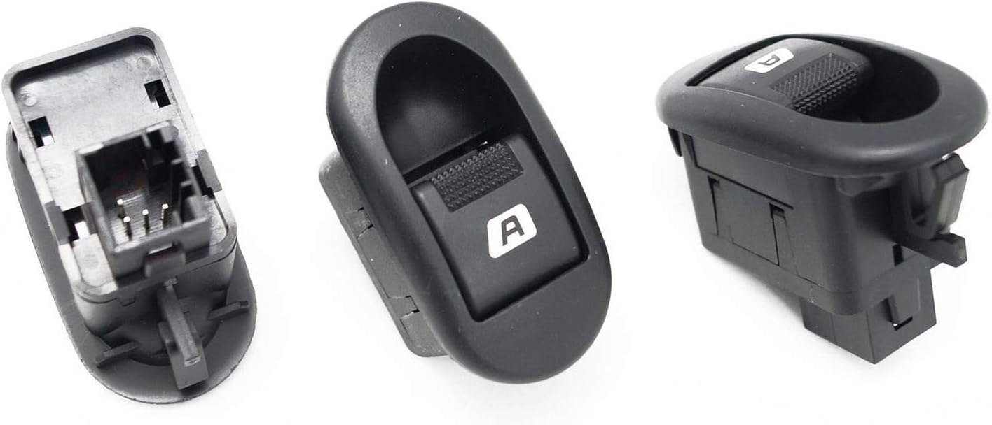 Interrupteur Lève-vitre électrique Pour Peugeot C2, C3, 1007 - Remplacement Référence 6554.L7 / 96401469XT - Commutateur Côté Passager - 3