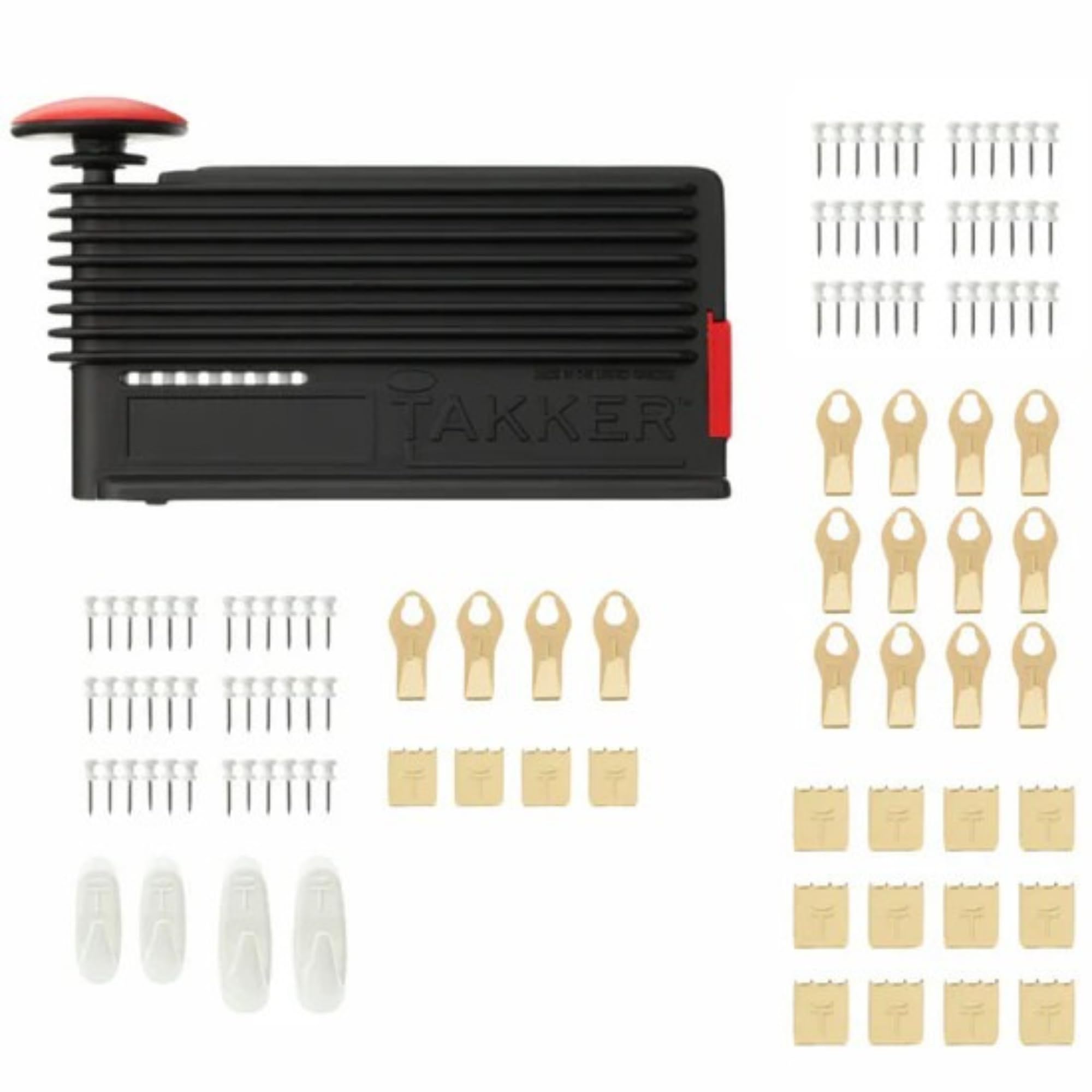 Takker 121 Piece Picture Hanging Kit Frame Hanging Tool – As Seen On Dragon’s Den - Hang On Walls, Plasterboard, Wood, Up to 8kg Pictures Canvas Clock Decor Utensils - Picture Hooks Included
