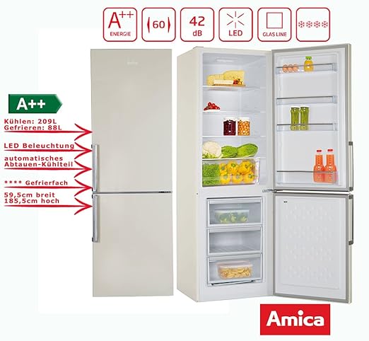 Amica KGC 15912 be nevera y congelador Combinación Beige A + + ...