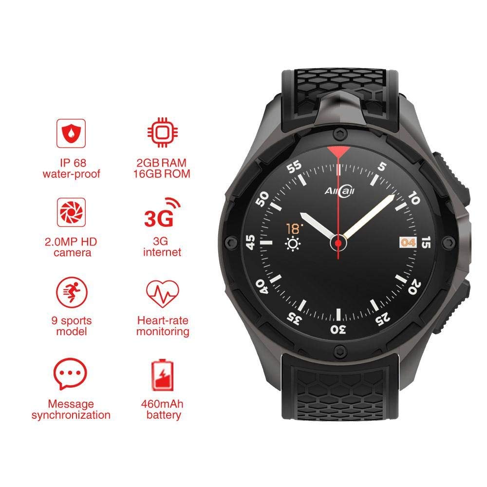 CWeep AllCall W2 Smartwatch,3G Smartwatch Phone Waterproof Android ...