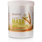SALERM - Nourishing Hair Mask - 1000 ml - with Wheat Germ - for Dry and Damaged Hair - Deep Hair Hydration - Shine and Brightness - Hair Strengthening
