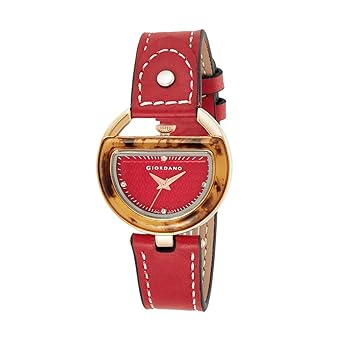 Giordano Analog Red Dial Women's Watch-C2148-03