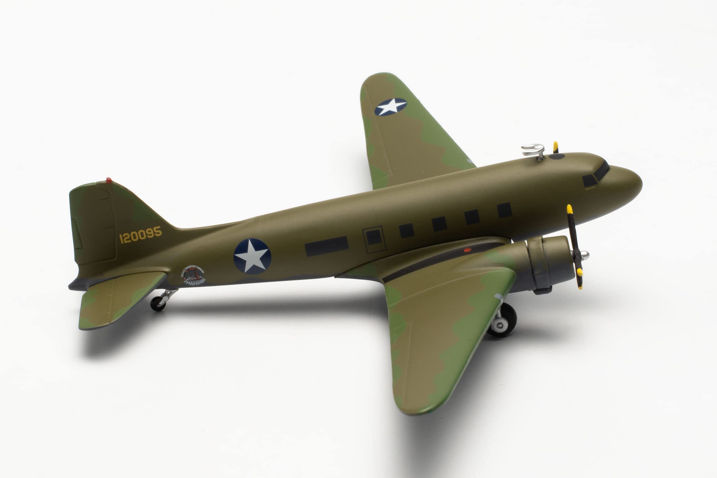 herpa airplane model Vintage Wings Douglas C-53 41-20095, scale 1:200 - aircraft model for diorama, model building, collector's item, decoration, plane without pedestal, made of metal