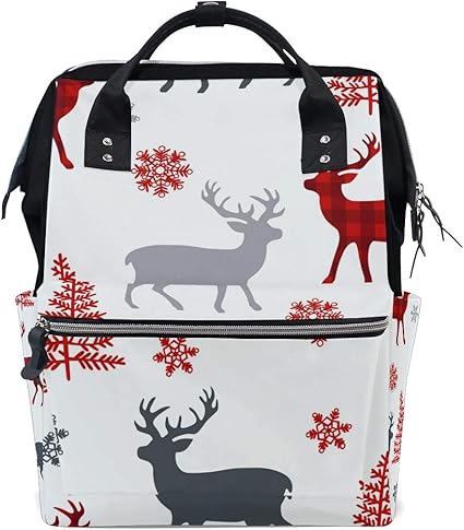 Immagini Di Renne Di Natale.Borsa Per Pannolini A Forma Di Renna Di Natale Motivo Albero Di Neve Borsa Per Pannolini Grande Capacita Multifunzione Per Viaggiare Amazon It Prima Infanzia