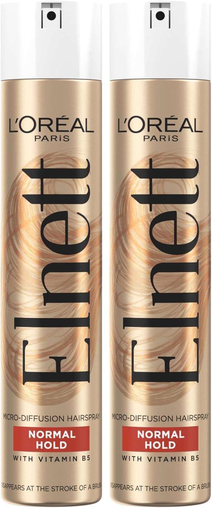L'Oreal Paris Elnett Normal Hold Hairspray 400ml Pack of 2 Micro Diffusion