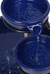 Primrose 55cm Solar Powered Blue Ceramic Outdoor Jug Water Feature view 6