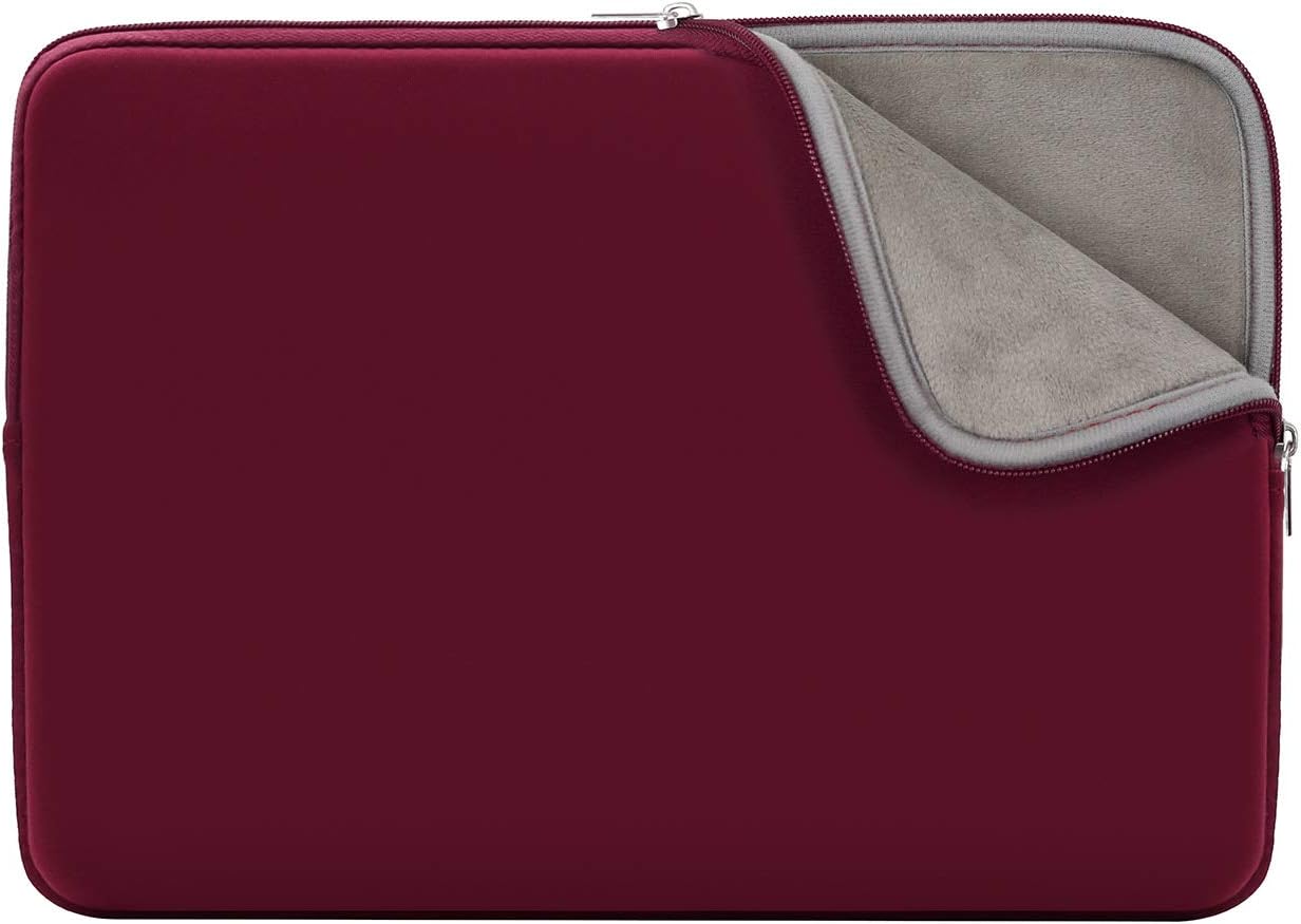 RAINYEAR 15 Inch Laptop Sleeve 15" Protective Soft Case Padded Cover Carrying Computer Bag Compatible with New 15.4 MacBook Pro Specially for Model A1938 A1707 A1990(Red,Upgraded Version)