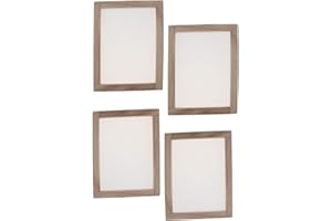 4 Pack Wooden Paper Making Screen Papermaking Mould Deckle Printing Frame for DIY Paper Craft Tool Dried Flower Handcraft (18