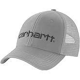 Carhartt Men's Canvas Mesh-Back Logo Graphic Cap