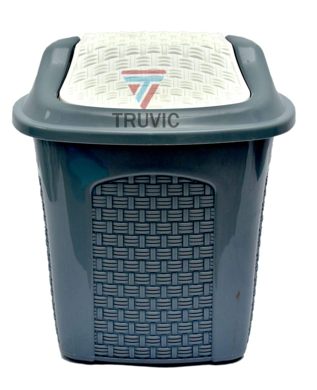 Buy Truvic Small Table Dustbin/Desk Dustbin with Attached lid Multy