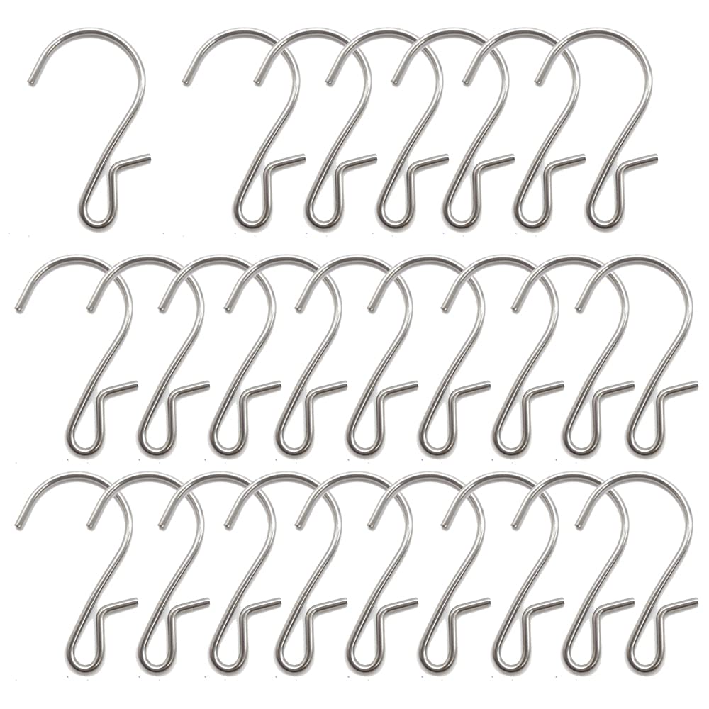 XINGSUI 25Pcs S-Shaped Hook, S-Shaped Metal Hooks, Metal Hanger, Christmas Decoration Hooks, Party Light Hook, Suitable for Indoor and Outdoor Hanging