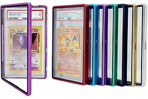 SAFEGUARD TCG SOLUTIONS Metal PSA Slab Bumper Case UV Resistant- Safeguard Stackable Magnetic Aluminum Metal Case For Graded Cards (Purple)