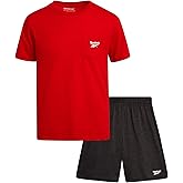 Reebok Boys Athletic Shorts Set - 2 Piece Summer Clothes Outfit with Graphic Tee and Boys Basketball Shorts for Active Kids