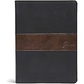 CSB Spurgeon Study Bible, Black/Brown LeatherTouch®, Black Letter, Study Notes, Quotes, Sermons Outlines, Ribbon Marker, Sewn Binding, Easy-to-Read Bible Serif Type