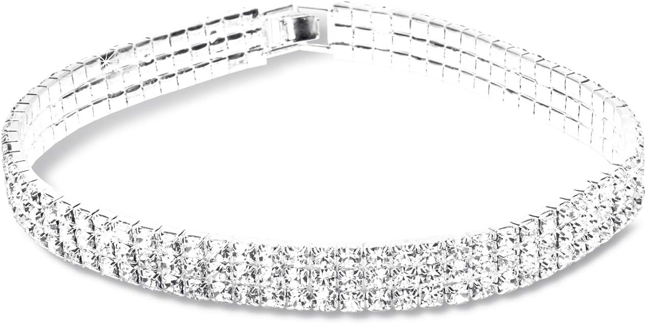 Rhinestone Elastic Choker 13" 2792 One-Size