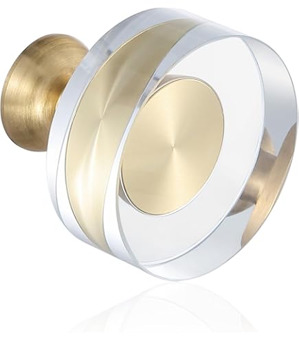 25-Pack 5 Inch Brushed Brass Cabinet Pulls - Acrylic & Zinc Alloy Drawer Handles For Kitchen, Dresser - View #7