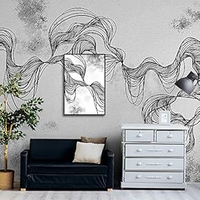 Framed Canvas Wall Art for Living Room, Bedroom Creative Idea Abstract Lines Theme Canvas Prints for Home Decoration Ready to Hang - 16x24 inches