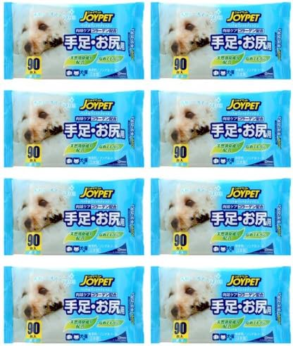 Amazon Joypet ジョイペット ペット用ウェットティッシュ 90枚入り8個パック 7枚入り 犬猫 手足お尻用 なめても安心 天然成分配合 ジョンソントレーディング 除菌 消臭剤 通販