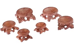 Kokiya 6X Wood Display Stand Base Orb Holder Egg Base