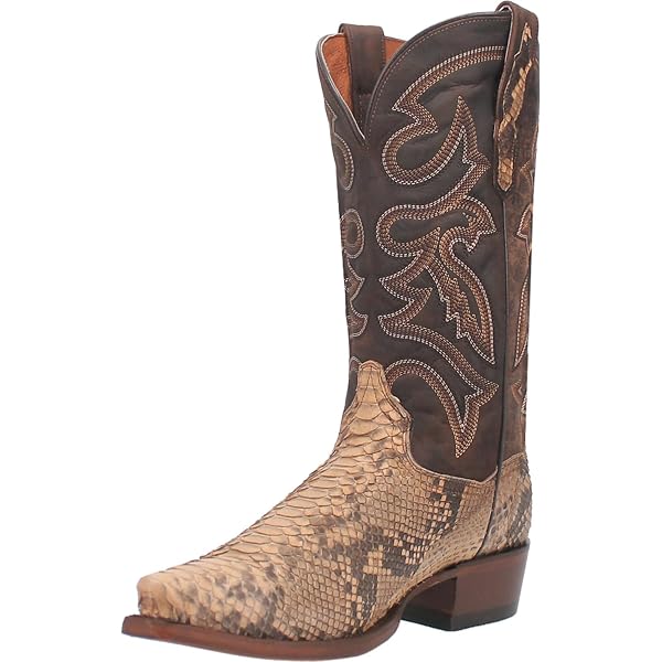 Bottes Western Homme El Dorado Fait Main Cuir Vieilli - Pointure 11 D, Bout Pointu, Marron, Très Bon état