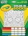Kid's Crayola Color-In Socks - Includes 1 Pair Of Socks And 4 Fabric Markers - Sugar Skull Design
