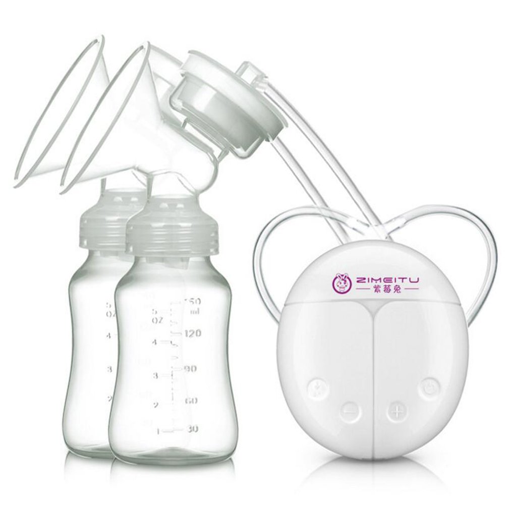 GZQ Breast Pump Electric Safe Milk Storage Bottle Dual Control Milk Suction and Breast Massager Breast Care USB Charging