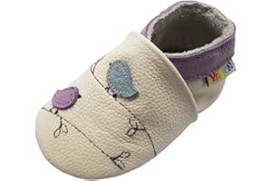 YALION Baby Soft Leather Shoes Suede Sole Infant Toddler First Walking Sports Crib Moccasins