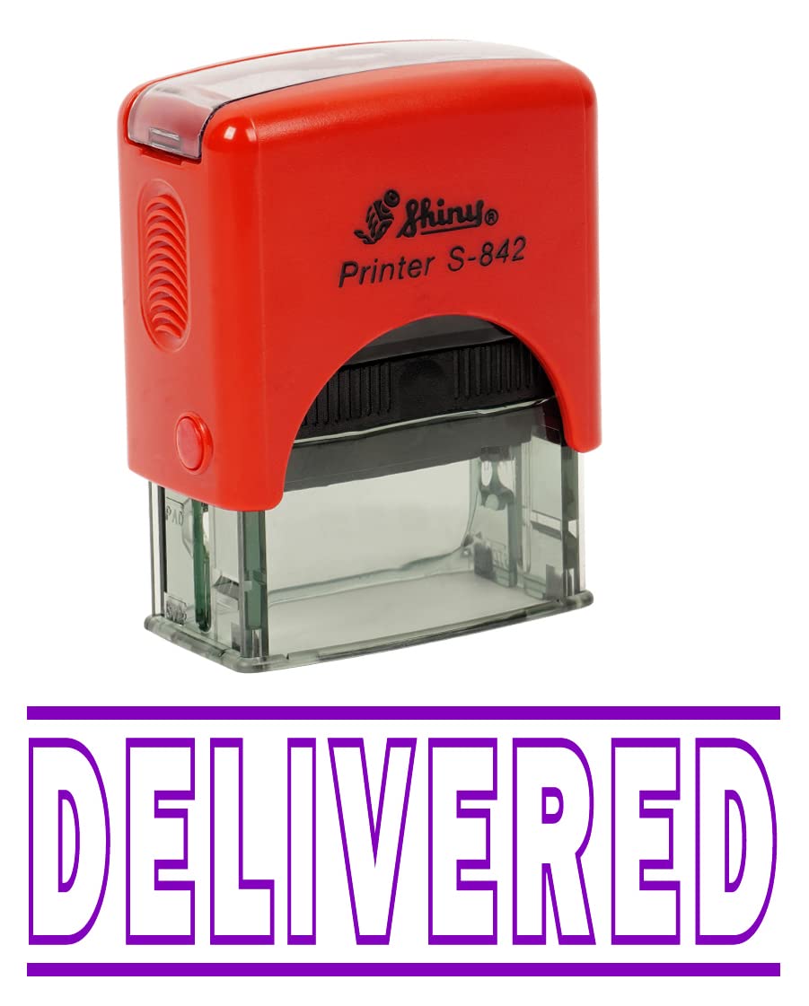 Delivered Self Inking Rubber Stamp Custom Shiny Office Stationary Stamp