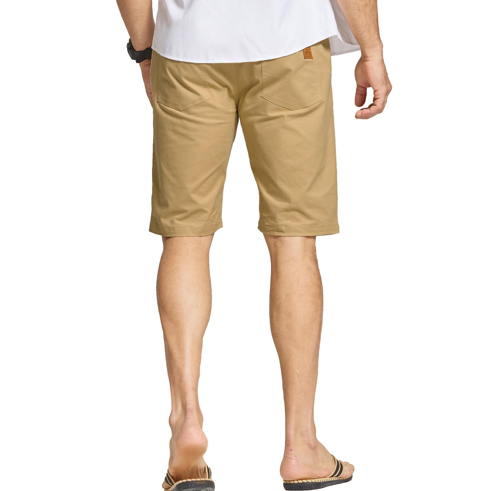 ZOXOZ Kurze Hose Herren Shorts Herren Sommer Chino Shorts Baumwolle Cargo Shorts Freizeithose Kurz Mit Taschen Khaki XL 2