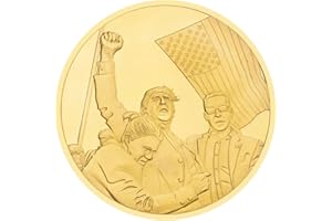 YVHUSK Donald Trump Coin 2024 Shooting Collection Trump Assassinated Collectible Coins (Gold)