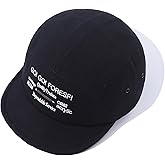 Gvatasz Snapback 5 Panel Baseball Cap Soft Short Brim Hats for Men Cotton Trucker Hat Low Profile Dad Hats Short Cadet Caps