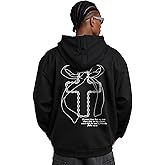 WDIRARA Men's Letter Print Hoodies Long Sleeve Hooded Sweatshirt Streetwear Pullovers Tops