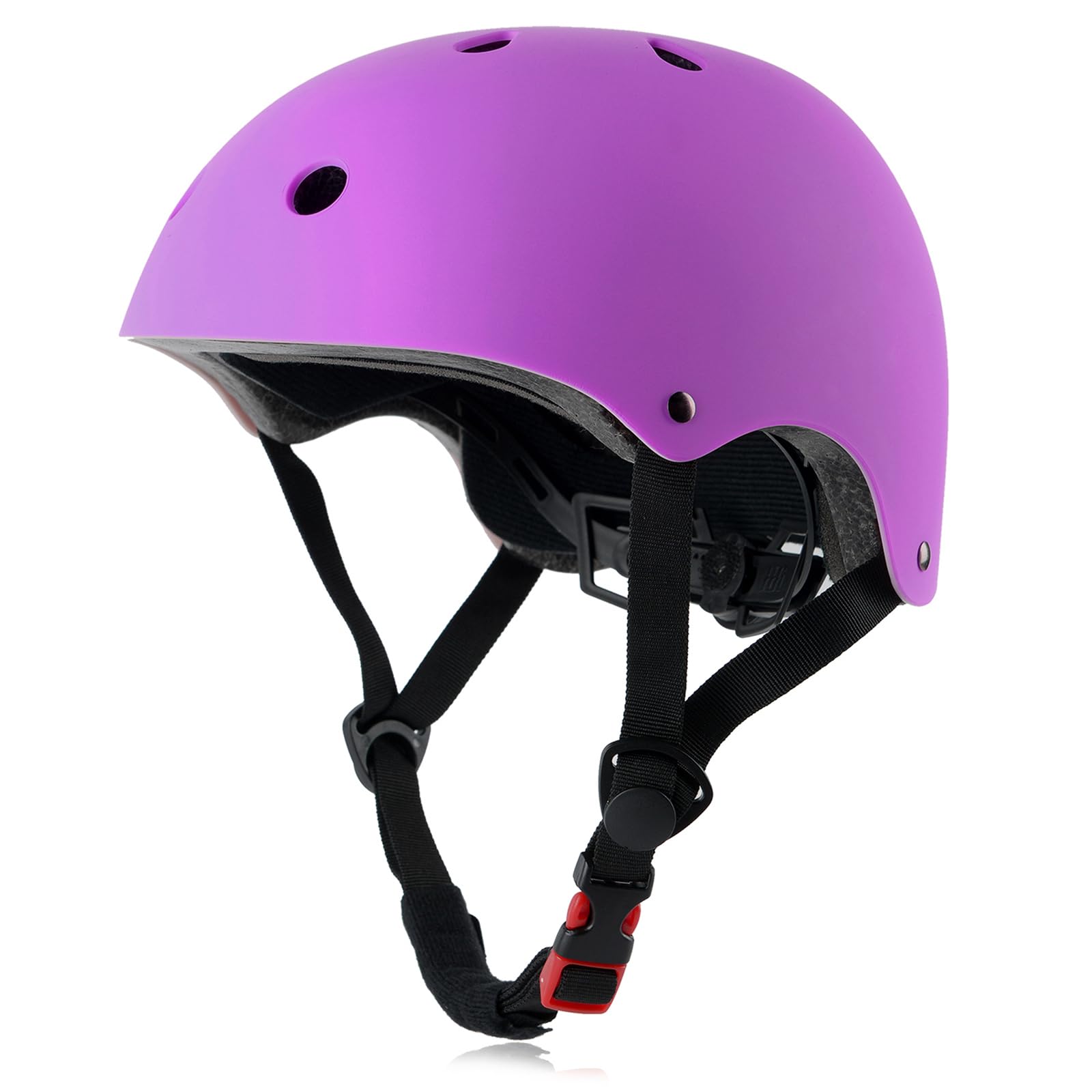 Photo 1 of OUWOR Adult Skateboard Bike Helmet for Men and Women, Lightweight Adjustable, Multi-Sport for Bicycle Skate Scooter (Purple, Large)