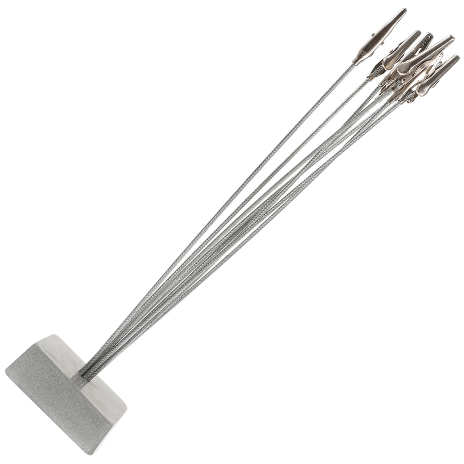 Silver 8-Branch Tree Style Photo Holder with Clip-On Memo and Note Features - for Displaying Christmas Cards and Photos - Elegant Tree Ornament Stand