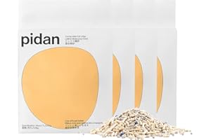 pidan Mix Cat Litter,Clumping Tofu Cat Litter with Bentonite,Dust Free Scent Free,Selected Quality Pea Dregs,5-Fold Water Absorption(7.9lb×4bags)