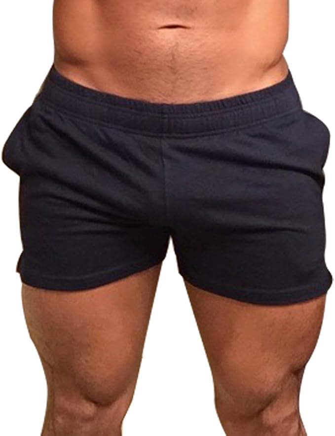 Workout Shorts With Pockets For Men French Terry Cotton 3 5 7 Inch Bodybuilding Clothing