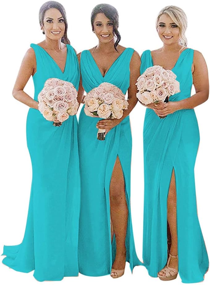 teal bridesmaid dresses amazon