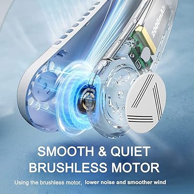 Buy Portable Neck Fan Personal Ac 360 Bladeless Cooling Fan Wearable Neck Air Conditioner With Refrigeration Chip Lcd Screen 3 Speeds Strong Airflow Usb Rechargeable Sports Fan For Office Gym Beach Online