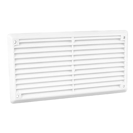 6' x 3' weißen Kunststoff Louvre Vent Lüftungsgitter mit Flyscreen Abdeckung