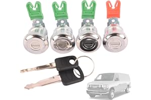 Getfarway Door Locks Cylinder Lock Set Compatible with Ford Econoline Van/E-150/E-250/ E-350 1997-2018, Replace DL5886 703369