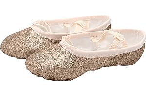 Ballet Shoes for Girls Kids Soft Canvas Close-Fit Professional Dance Slippers Dance Shoes