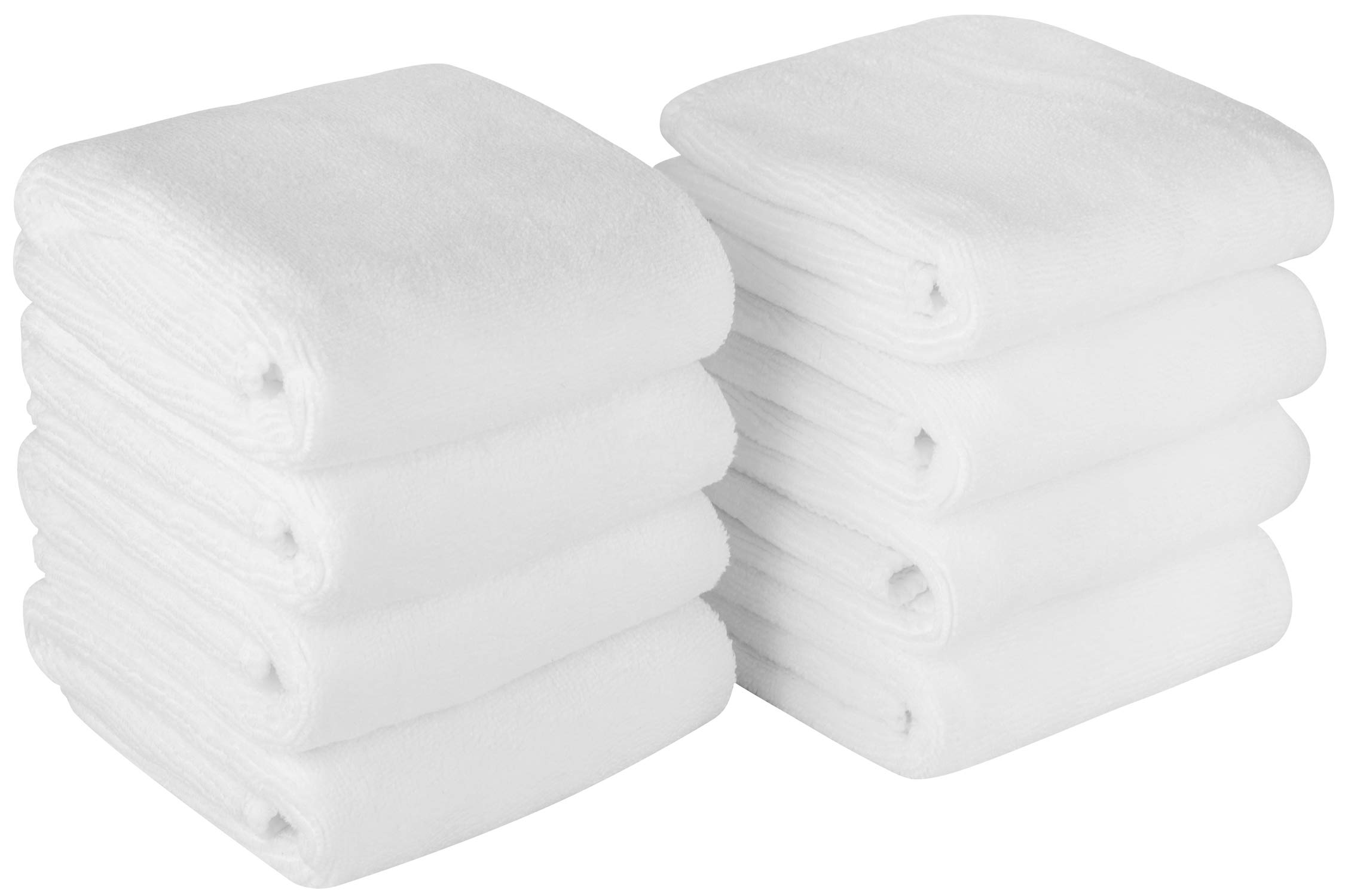 Microfibre Face Cloths Makeup Remover Cloths Face Drying cloths Wash Towels Facial Cleansing Towels Super Soft 30cm x 30cm 8 Pack white