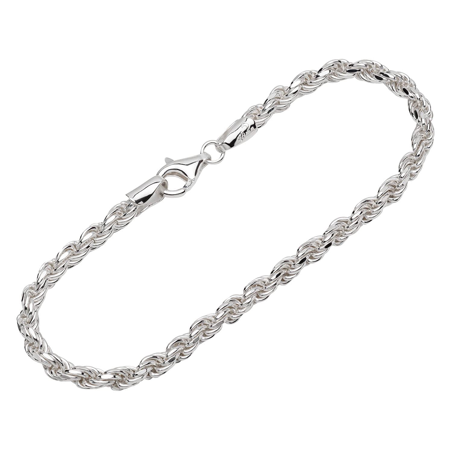 NKlaus bracelet 925 Sterling Silver 19cm polished ladies bracelet chain fine 12792