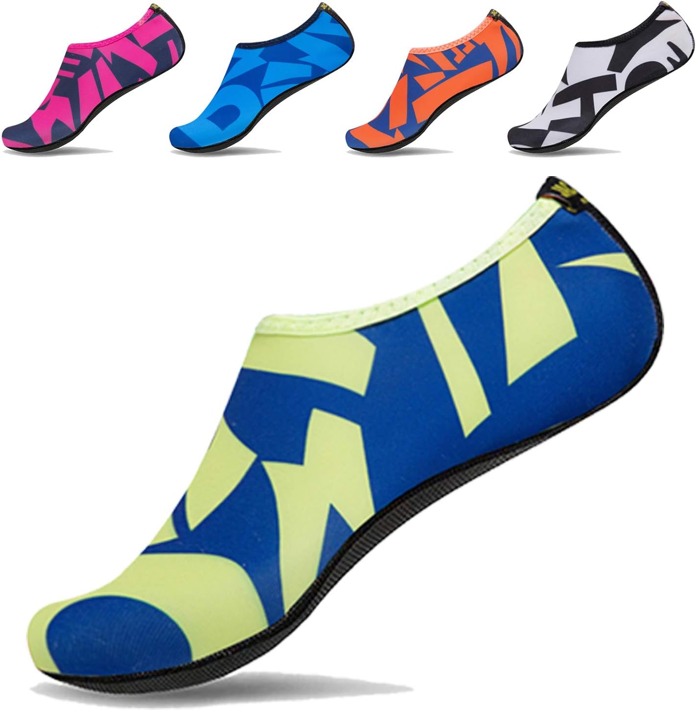 JACKSHIBO Men Women Quick-Dry Water Skin Shoes Aqua Socks Barefoot for Outdoor Beach Sports Swim Surf Yoga Exercice
