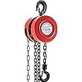 VEVOR Hand Chain Hoist, 6600 lbs /3 Ton Capacity Chain Block, 10ft/3m Lift Manual Hand Chain Block, Manual Hoist w/Industrial-Grade Steel Construction for Lifting Good in Transport & Workshop, Red