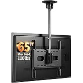 Suptek Ceiling TV Mount for 26-55-65 inch LCD LED TVs Full Motion Bracket | Ceiling Mount for TV VESA Max 400x400, Hanging Adjustable Ceiling TV Bracket Holds up to 110kbs, Tilt and Swivel