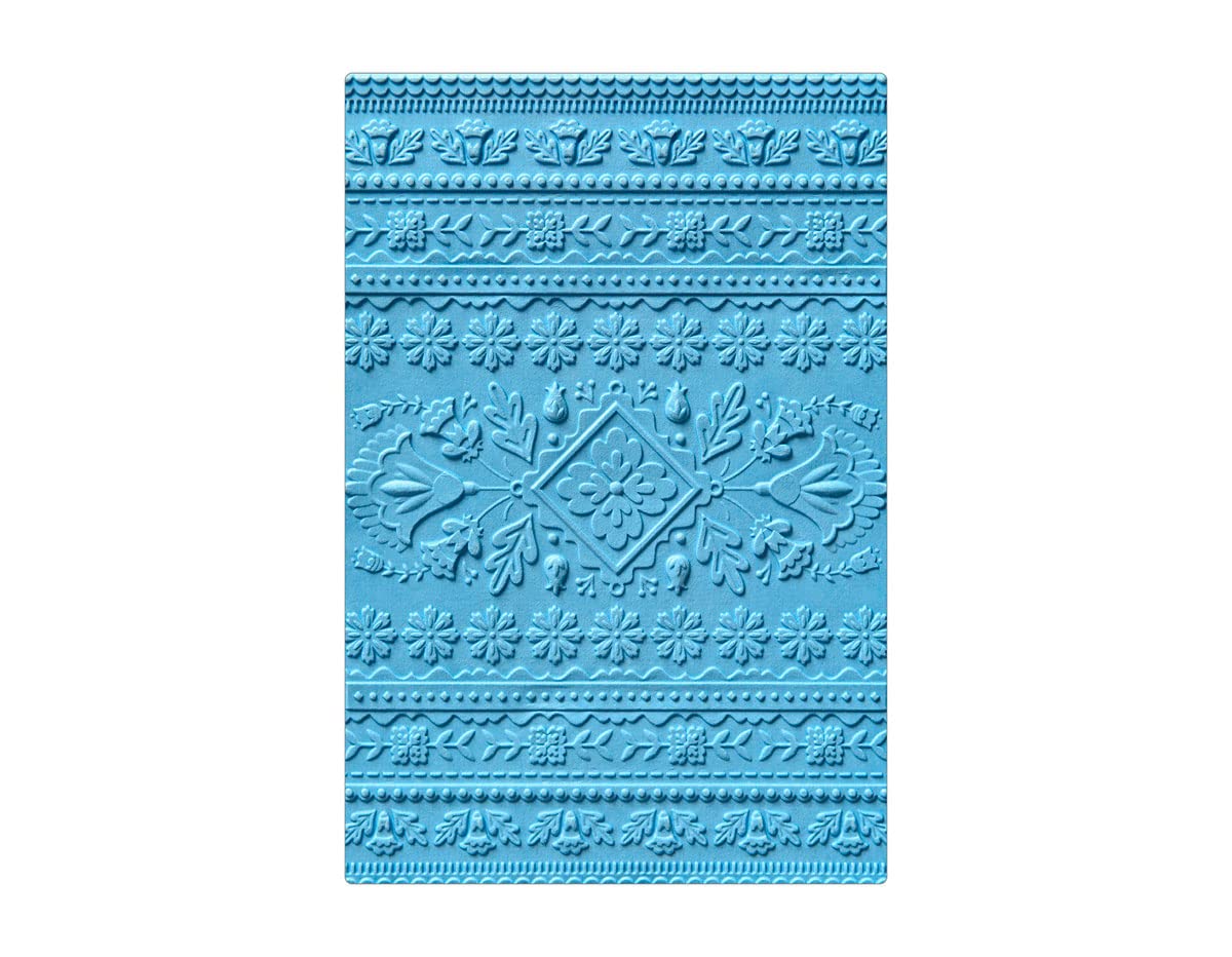 Sizzix 3D Impressions Embossing Folder 663613, Folk Art, Multi Colour, One Size