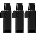 NTIERA 3 Pack Mini Pepper Shaker,Premium Metal Spice Dispenser and Sweetener Portable Travel Storage (Anodized Aluminum)
