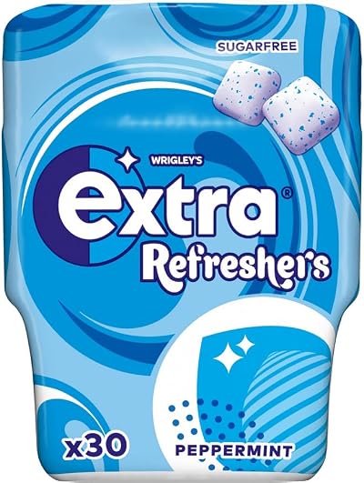 Mars Wrigley Extra Refreshers Peppermint Sugar Free Gum 30 Cube Pack